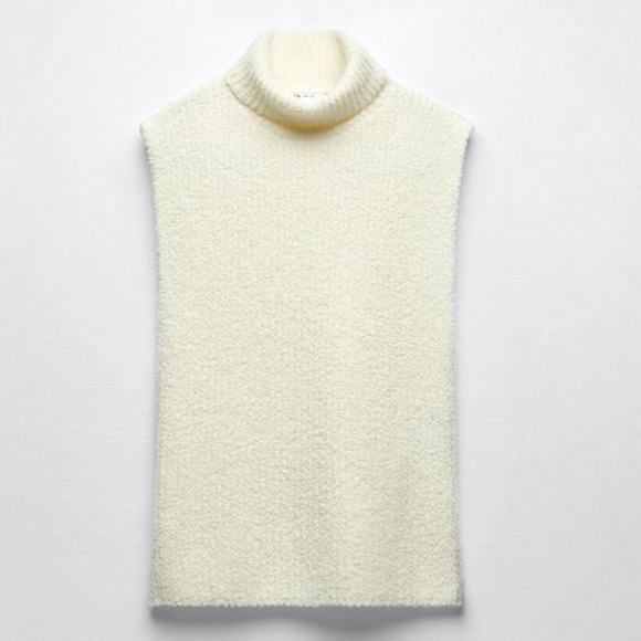 COPY - new with tags Zara Basic Rolled Trim Knit Sweater - Picture 5 of 7